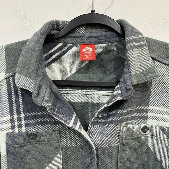 Eastern Mountain Sports Women’s Thick Flannel Shirt Shacket Outdoor XL Cotton - Picture 5 of 6